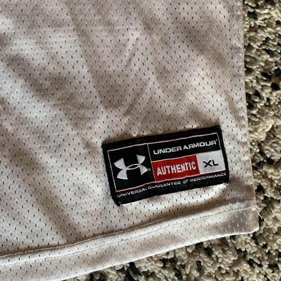 Under Armour J SERRA Highschool Football Jersey White Scrunch Sleeves Size XL - Picture 5 of 11